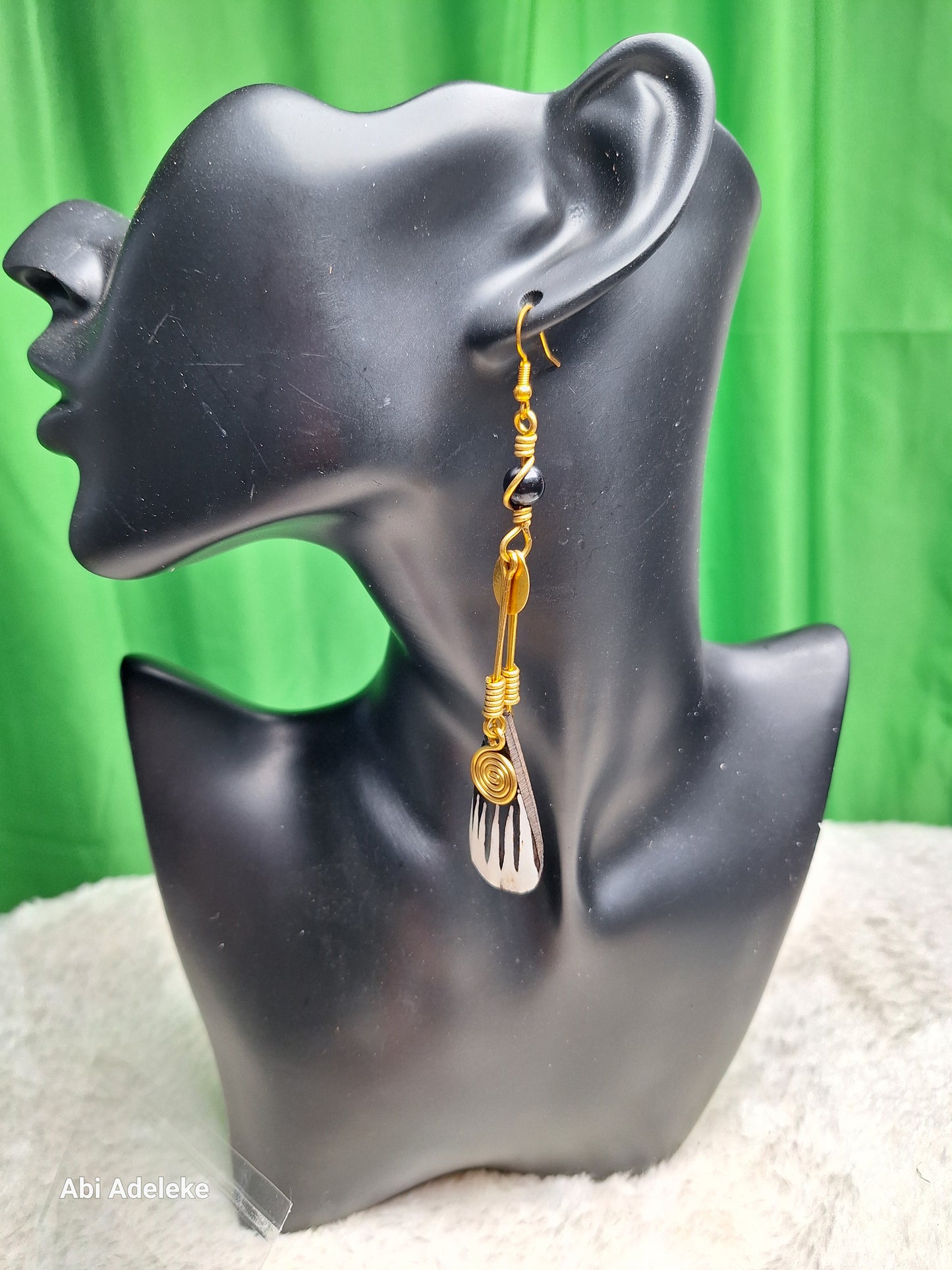 "Oblong Design Cowries" Earrings