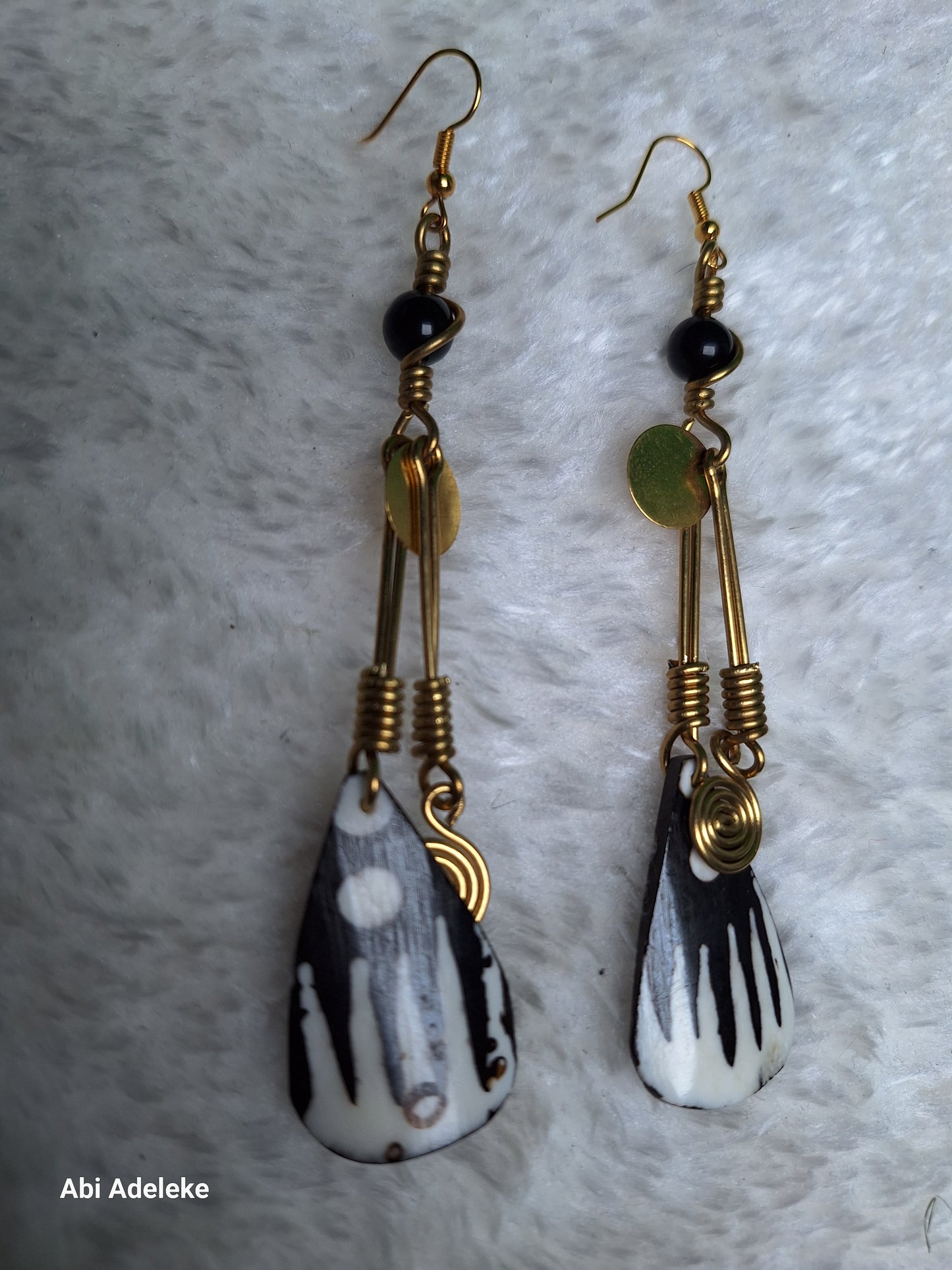 "Oblong Design Cowries" Earrings