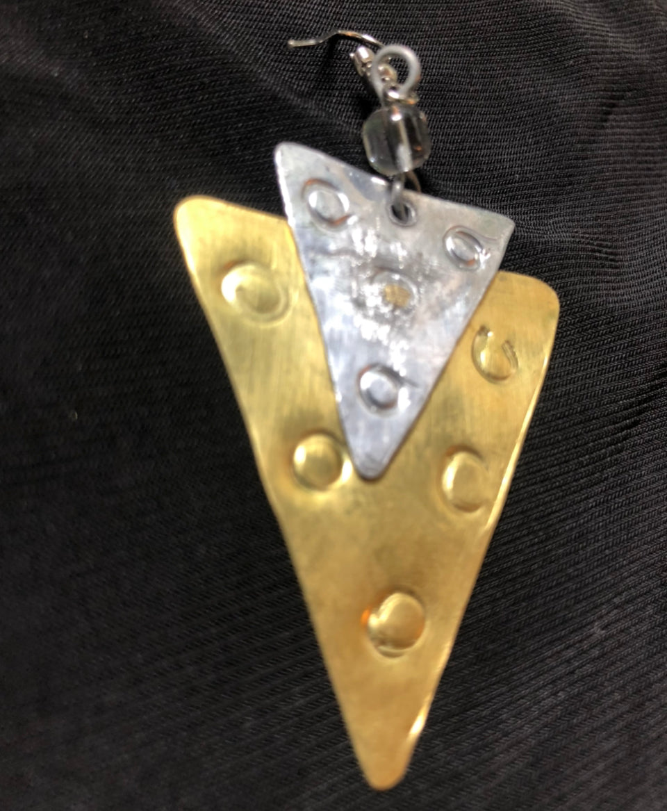 "Brass And Silver" Earrings