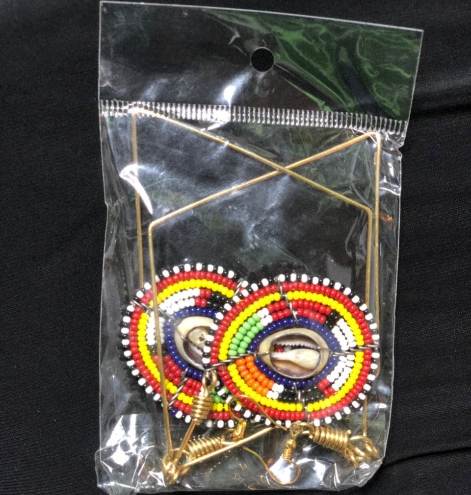 "Masai Beaded Love Multi Color" Earrings