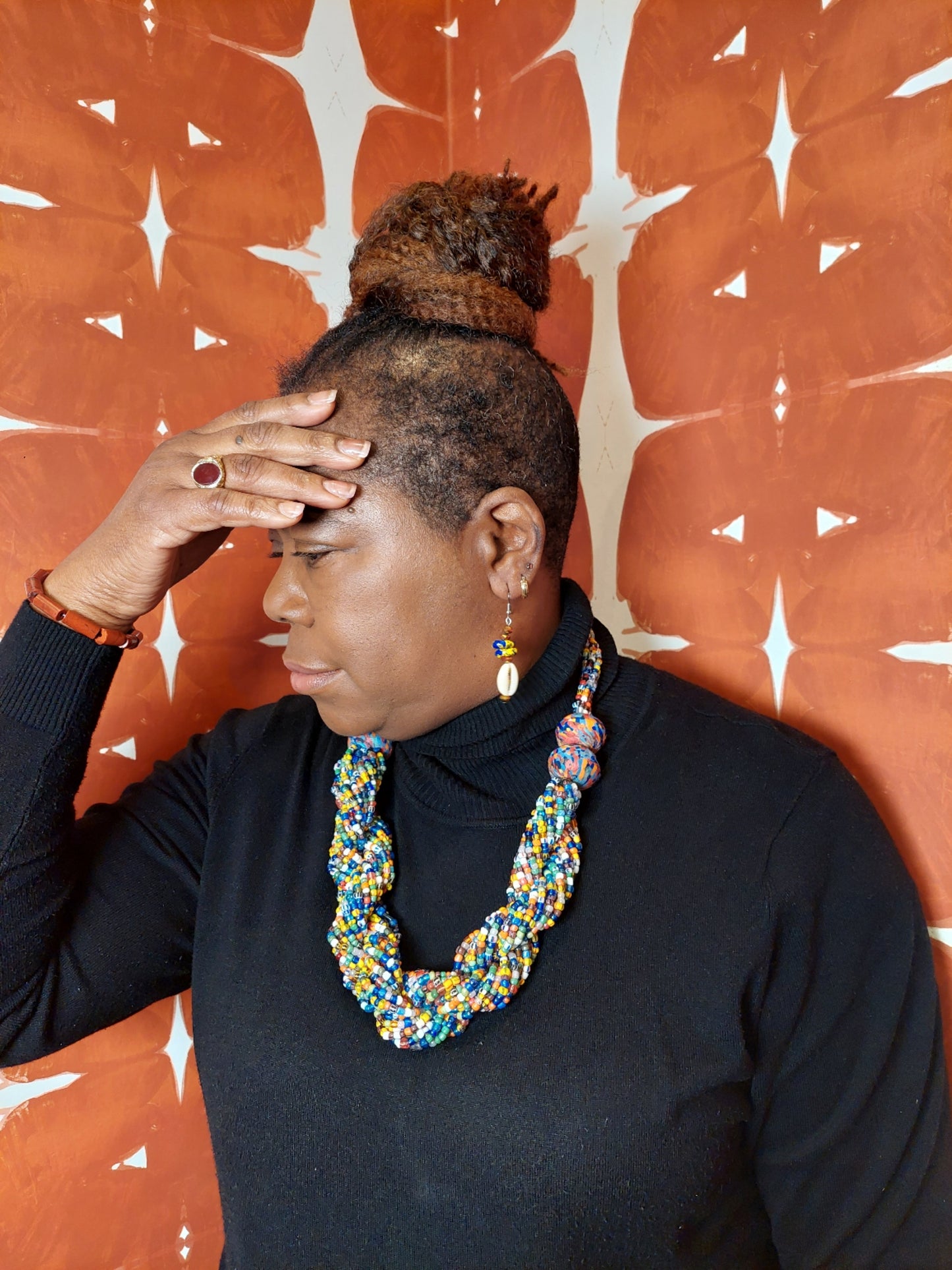 African Trade Beads Statement Necklace - Sold Out