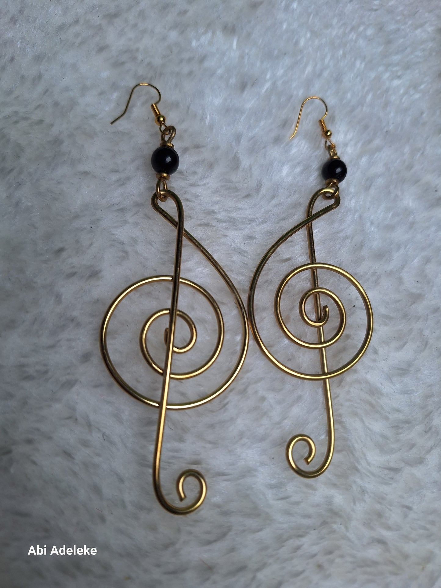 Kenyan Music Note  and Seed Beads Earrings 🇰🇪