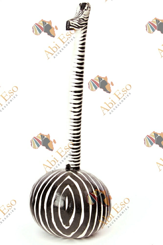 Handmade Zebra Calabash Gourd Maraca 🇰🇪