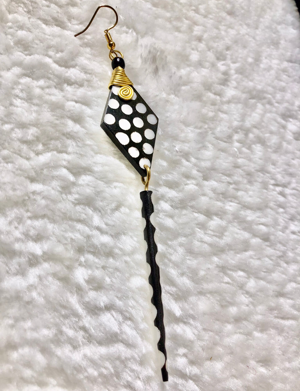 "Oblong Shaped" Earrings (Dotted)