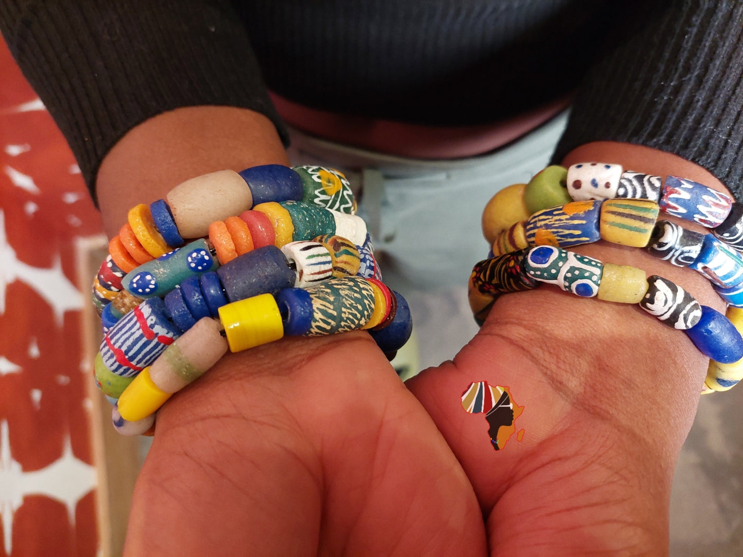 Ghana Trade Beads Bracelet