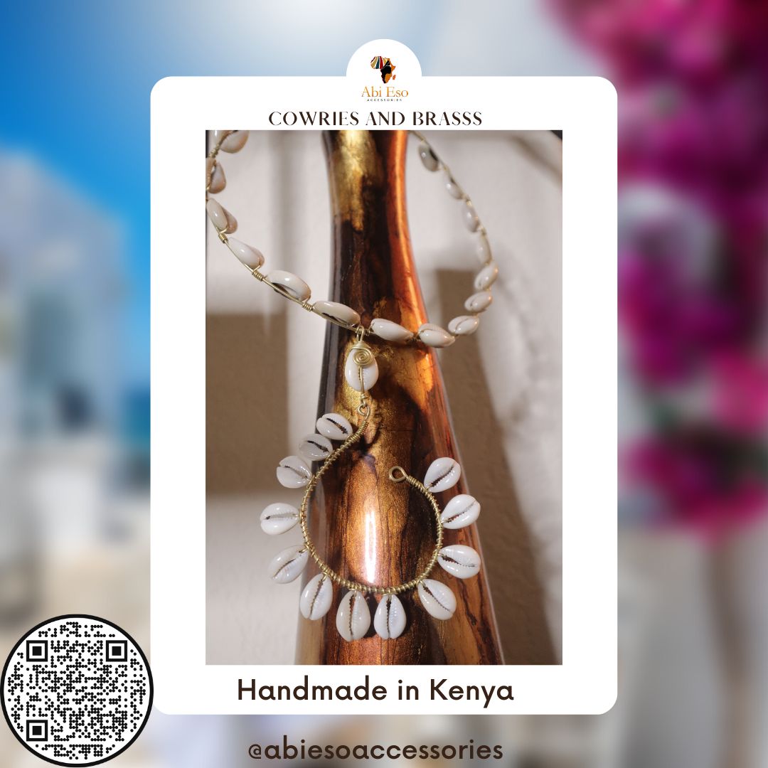 "Brass And Cowrie Shell" Necklace